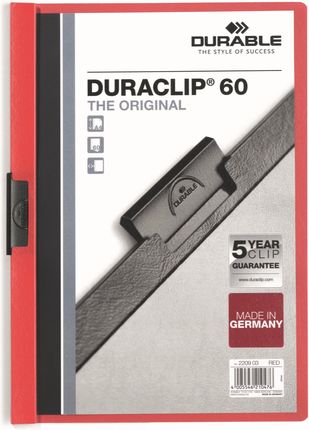 Durable Duraclip Original 60 Skoroszyt Zaciskowy A4 Czerwony