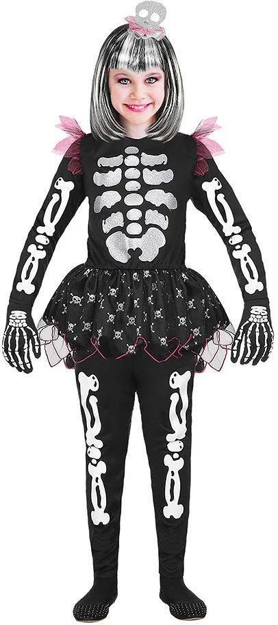 WIDMANN Dackelskelett Kostüm Mit Leine - Gruselige Halloween Dekoration