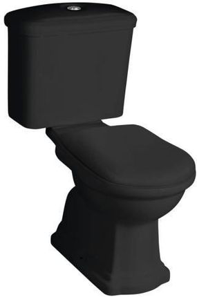 RETRO kompakt WC kombi, odpływ pionowy, czarny-chrom WCSET33-RETRO-SO