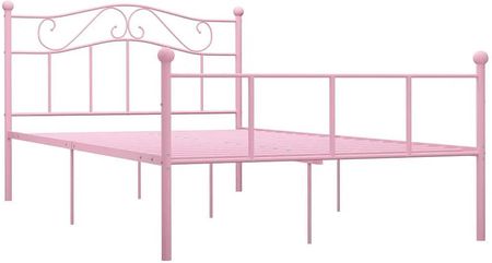 Elior Różowe metalowe łóżko w stylu loft 160 x 200 cm - Okla (E37879VIDAXL_284541VIDAXL_284541)