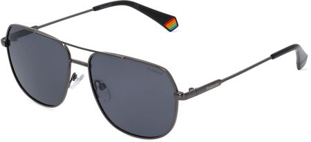 POLAROID PLD 6195/S/X Męskie okulary przeciwsłoneczne, Oprawka: Metal, srebrny