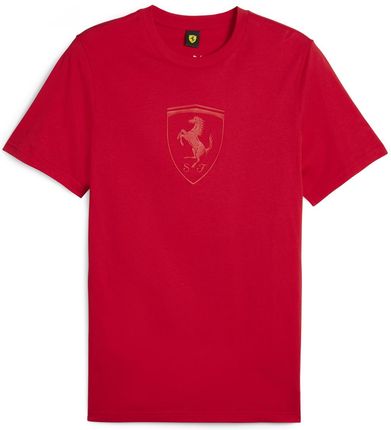 Męska Koszulka z krótkim rękawem Puma Ferrari Race Big Shield Tonal 62380602 – Czerwony