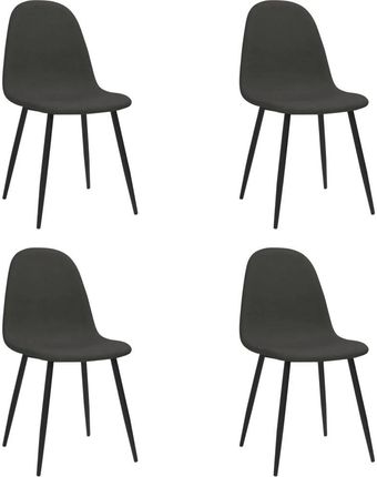 Vidaxl Krzesła stołowe, 4 szt., 45x54,5x87 cm, czarne, ekoskóra (325641)