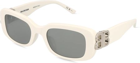 Balenciaga BB0310SK Damskie okulary przeciwsłoneczne, Oprawka: Octan z recyklingu, biały