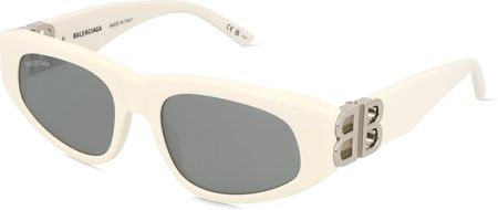 Balenciaga BB0095S Damskie okulary przeciwsłoneczne, Oprawka: Octan z recyklingu, biały