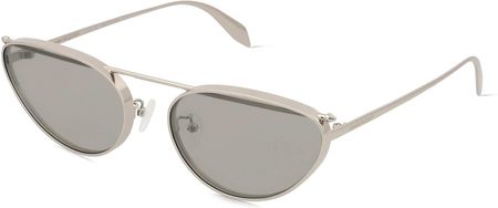 Alexander McQueen AM0424S Damskie okulary przeciwsłoneczne, Oprawka: Metal, srebrny