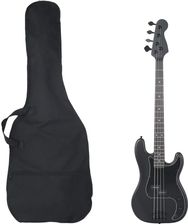 Zdjęcie vidaXL Gitara basowa dla początkujących, z torbą, czarna, 4/4, 46" (70185) - Jordanów