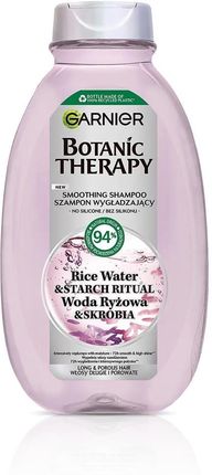 Garnier Botanic Therapy Szampon Wygładzający Do Włosów Długich I Porowatych Woda Ryżowa I Skrobia 400 ml