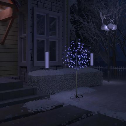 Vidaxl Drzewko świecące na niebiesko, 120 LED, kwiat wiśni, 150 cm (51264)