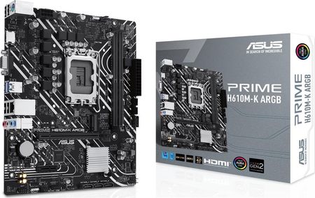 Asus   H610M-K ARGB mATX LGA1700 DDR5 (90MB1G90M0EAY0)
