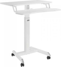 Ergo Office Mobilna Stacja Robocza Z Regulacją Wysokości I Podwójną Platformą Ergo Office, Do Pracy W Pozycji Stojącej, Biała Max. 8Kg, Max
