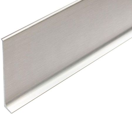 Aluminiowa listwa podłogowa anodowana szczotkowana LP100 poler Platyna EC43S Creativa