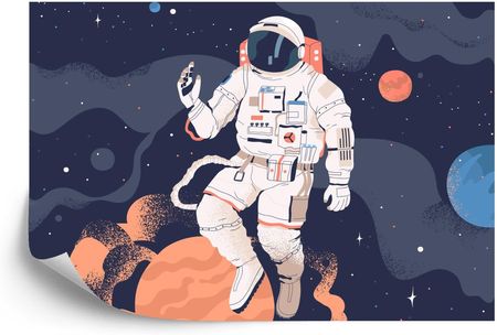 Doboxa Fototapeta Flizelina Astronauta W Kosmosie I Planety 152.5X104