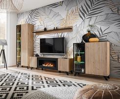 Asm Meble Meblo�cianka Liam Led Hickory Jackson Z Biokominkiem