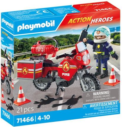 Playmobil 71466 Motocykl Straży Pożarnej Z Akcesoriami