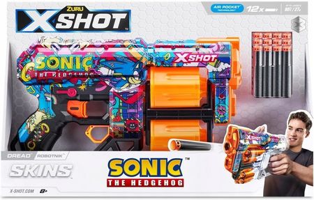 Zuru X-Shot Wyrzutnia Skins Dread Sonic 12 Strzałek Robotnik