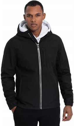 Męska kurtka Softshell z polarowym środkiem czarny V2 OM-JANP-0137 XL