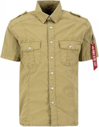 Koszula z krótkim rękawem Alpha Industries Basic Shirt Slim S 136427 01 - Zielona RATY 0% | PayPo | GRATIS WYSYŁKA | ZWROT DO 100 DNI
