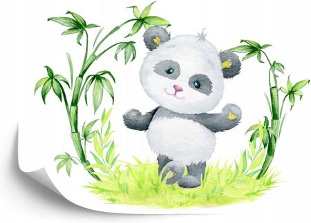 Doboxa Fototapeta Vinyl Gładki Panda I Bambus 104X70.5