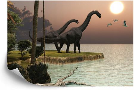 Doboxa Fototapeta Samoprzylepna Dinozaury Nad Wodą 254X184