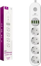 Listwa zasilająca Spacetronik SR-203 4x AC z ładowarką 4x USB 3.4A Auto-id