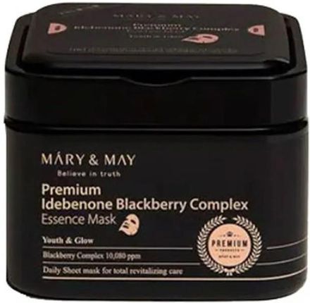 Mary & May Mary& Premium Idebenon Blackberry Complex Ampoule Mask Maski W Płachcie 20szt.