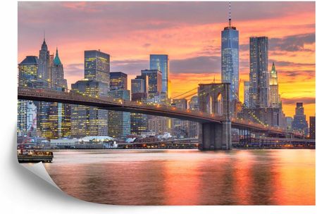 Doboxa Fototapeta Vinyl Gładki Lower Manhattan Skyline And Brooklyn Bridge 270X180