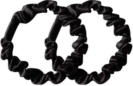 By Bangerhead Silk Way Skinny Scrunchies Pure Black 2 szt.