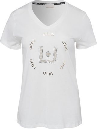 Damska Koszulka z krótkim rękawem Liu JO T-Shirt ST P M/C Ta4137 Ta4137J6040N9125 – Biały