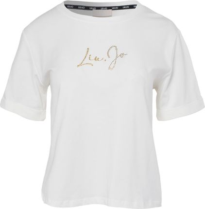 Damska Koszulka z krótkim rękawem Liu JO Ecs T-Shirt ST P M/C Ta4135 Ta4135Js003R9311 – Beżowy