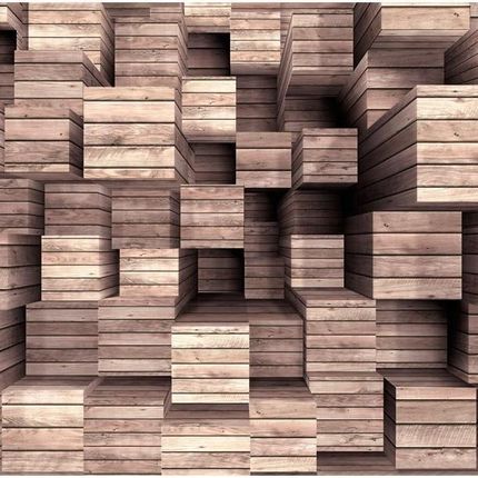 Artpro Fototapeta 3D 300X210 +Klej Drewniane Bloki