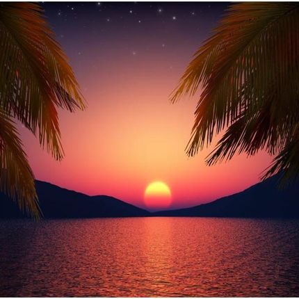 Artpro Fototapeta 3D 350X245 +Klej Zachód Słońca Na Plaży