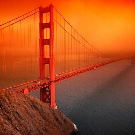 Artpro Fototapeta 3D 200X154 +Klej Most Golden Gate We Mgle