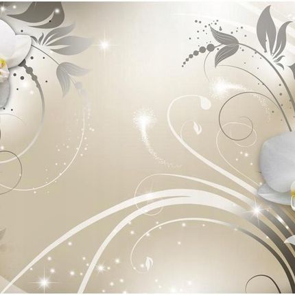 Artpro Fototapeta 3D 300X210 +Klej Złoto-Białe Kwiaty