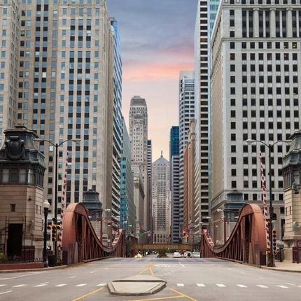 Artpro Fototapeta 3D 300X231 +Klej Ulice Chicago Wieżowce