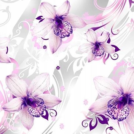Artpro Fototapeta 3D 300X210 +Klej Biało-Fioletowe Kwiaty