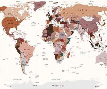 Artpro Fototapeta 3D 350X245 +Klej Polityczna Mapa Świata