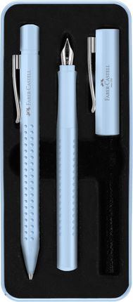 Faber Castell Zestaw Prezentowy Pióro Długopis Grip 2010 Sky Blue