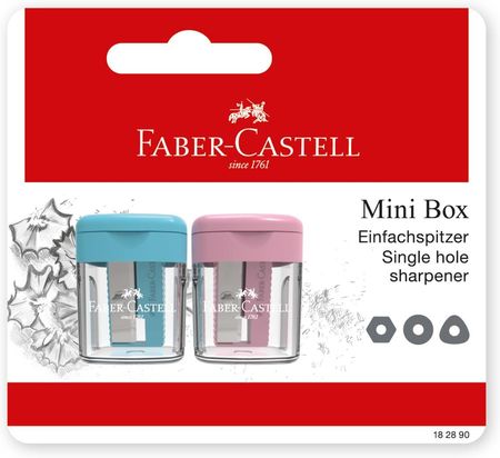 Faber Castell Temperówka Pojedyncza Z Pojemnikiem 2Szt. Mix
