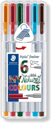 Staedtler Cienkopis Triplus Trójkątny 0,3Mm 6 Kolorów