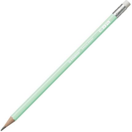 Stabilo Ołówek Swano Pastel Hb Z Gumką Zielony