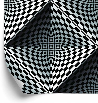 Doboxa Tapeta Geometryczna 3D Głębia Kwadraty Do Salonu 53X1000