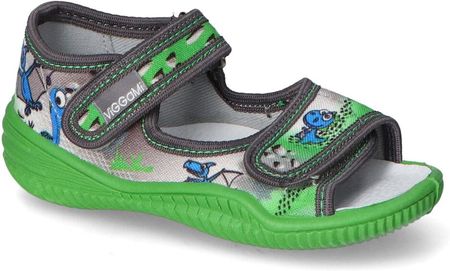 Sandały chłopięce Vi-GGa-Mi Hugo Zielony kapcie na rzepy