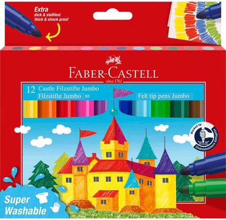 Faber-Castell Flamastry Jumbo Zamek 12 Kolorów
