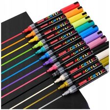 Jupai Zestaw Markery Akrylowe 12Szt. Mazaki Pisaki Flamastry Wodoodporne