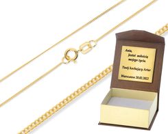 Intergold Złoty Łańcuszek Pełny Pancerka Próby 585 Gr. 0.9 50 Cm