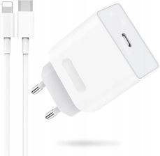 SZYBKA ŁADOWARKA SIECIOWA USB-C USB C 20W DO IPHONE + KABEL 2M LIGHTNING
