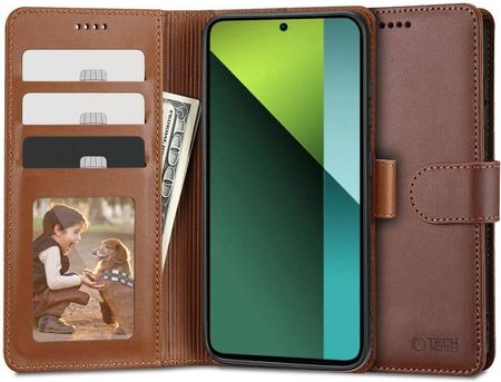 Tech Protect Etui Xioami Redmi Note 13 Pro 5G Poco X6 Wallet Brązowe
