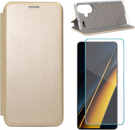 Gsm Hurt Etui Do Xiaomi Redmi Note 13 Pro Plus 5G Book Elegance Złote Case I Szkło