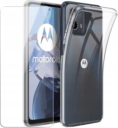 Case Etui Do Motorola Moto G34 5G Slim Silicone Clear Szkło Szybka 9H